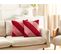 Lot De 2 Coussins Coton Rouge Boronia 45 X 45 Cm