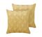 Lot De 2 Coussins Gaufré Moutarde Sitapur 45 X 45 Cm