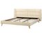 Lit Double 180 X 200 Cm En Velours Beige Senlis