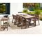 Table De Jardin 180 X 90 Cm Bois Solide Bois Foncé Sassari