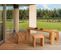 Table De Jardin 150 X 35 Cm Bois Solide Bois Clair Bellano