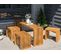 Table De Jardin 150 X 35 Cm Bois Solide Bois Clair Bellano