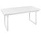 Table De Jardin 180/240 X 90 Cm Métal Blanc Valcanetto