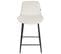 Tabouret De Bar Set De 2 Velours Beige Clair Dubrovnik