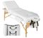 Table De Massage Pliante 3 Zones - 13 Cm D'épaisseur + Housse - Blanc