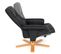 Fauteuil Relax Avec Pied En Croix - Noir/beige