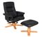 Fauteuil Relax Avec Pied En Croix - Noir/beige