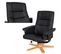 Fauteuil Relax Avec Pied En Croix - Noir/beige