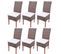 Lot De 6 Chaises M44 Salle À Manger, Rotin Kubu/bois, 47x52x97cm, Avec Coussins