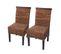 Lot De 2 Chaises M45, Banane Tressée, 47x54x93cn, Pieds Foncés