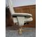 Fauteuil Relax /de Relaxation M56 Avec Pouf, Simili-cuir, Crème