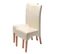 Lot De 2 Chaises Latina Cuir Reconstitué ~ Couleur Crème, Pieds Clairs