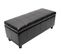 Banc De Rangement Rembourrée Kriens Cuir Reconstitué 112x45x45cm Noir