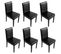 Lot De 6 Chaises De Séjour Littau ~ Simili-cuir, Noir, Pieds Foncés