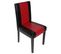 Lot De 6 Chaises De Séjour Littau ~ Simili-cuir, Noir/rouge, Pieds Foncés