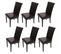 Lot De 6 Chaises De Séjour Novara Ii, Cuir ~ Brun/pieds Foncés