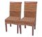 Lot De 2 Chaises M45, Banane Tressée, 47x54x93cn, Pieds Marrons