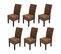 Lot De 6 Chaises M69, Banane Tressée, Pieds Foncés