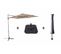 Pack Parasol Sunflower Ø2,7 M Taupe Housse Et Dalles Incluses   Bg®