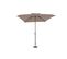 Parasol Droit Inclinable 2x2,5 M Rectangulaire Taupe Chiné   Mwh®