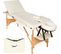 Table De Massage Pliante 3 Zones Bois, Cosmétique, Portable - Beige