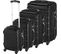 Set De 4 Valises Trolley - Abs - 4 Roues Pivotantes à 360° - Noir