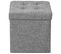 Cube Coffre De Rangement Pliable En Polyester 38x38x38cm - Gris Clair