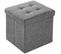 Cube Coffre De Rangement Pliable En Polyester 38x38x38cm - Gris Clair