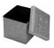 Cube Coffre De Rangement Pliable En Polyester 38x38x38cm - Gris Clair