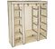 Armoire Penderie En Tissu 12 Compartiments 150x175x45cm - Beige