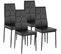 Lot De 4 Chaises Avec Strass - Noir