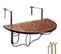 Table De Balcon Rabattable 75 X 65 X 62 Cm - Marron Terracotta