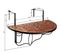 Table De Balcon Rabattable 75 X 65 X 62 Cm - Marron Terracotta