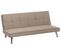 Canapé Convertible 3 Places En Tissu Beige Hasle