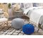 Pouf En Coton Bleu Foncé 40 X 25 Cm Conrad