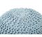 Pouf En Coton Bleu Clair 50 X 35 Cm Conrad