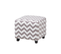 Pouf En Coton Blanc Et Gris 37 X 37 X 32 Cm Kansas Ii