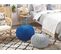 Pouf En Coton Bleu 50 X 35 Cm Conrad