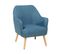 Fauteuil Bleu Paon Loken