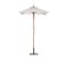 Parasol De Jardin En Bois Avec Toile Blanc Beige 144 X 195 Cm Flamenco