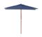 Parasol De Jardin En Bois Avec Toile Bleu Marine 144 X 195 Cm Flamenco