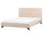 Lit En Tissu Double 160x200 Cm Beige Ambassador