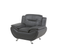 Fauteuil Club Cuir Pu Gris Leira