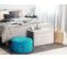 Pouf En Velours Bleu Ciel D 55 Cm Tampa