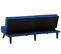 Canapé Convertible 3 Places En Tissu Bleu Cobalt Ronne