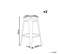 Tabouret De Bar Set De 2 Noir Cabrillo