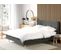 Lit Double En Tissu Gris 180x200 Cm Rennes