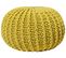 Pouf En Coton Jaune 50 X 35 Cm Conrad Ii