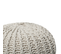 Pouf En Coton Beige 50 X 35 Cm Conrad Ii