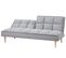 Canapé Convertible 3 Places En Tissu Gris Clair Siljan